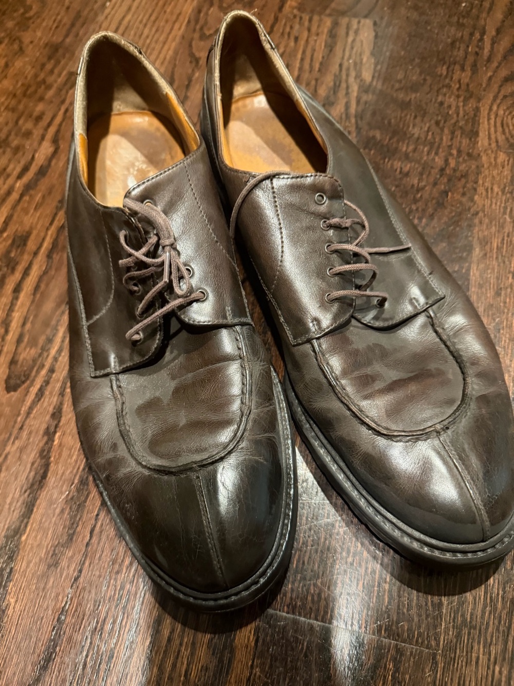 Ferragamo men’s dark brown leather dress shoe size 12